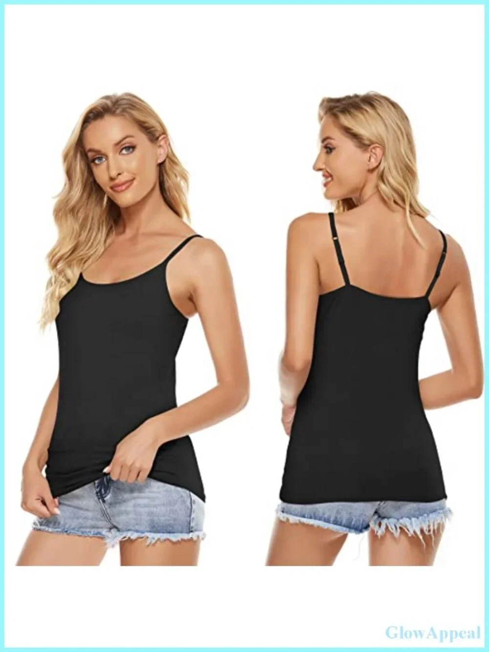 5-Pack Spaghetti Strap Camisole Tank Top Undershirt Casual